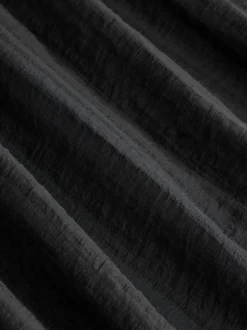 Noir - Caftan maxi à manches longues