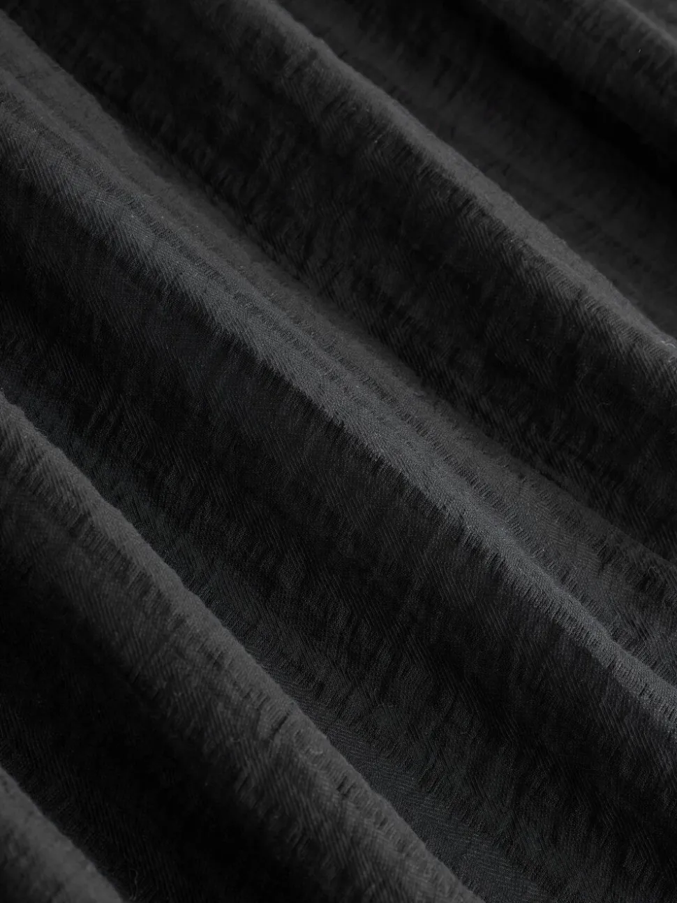 Noir - Caftan maxi à manches longues