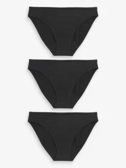 Noir - Caleçons 3 Lot d’époque en coton à flux moyen