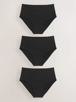 Noir - Caleçons 3 Lot d’époque en coton à flux moyen