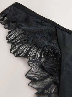 Noir - Caleçons brésiliens Lipsy en dentelle