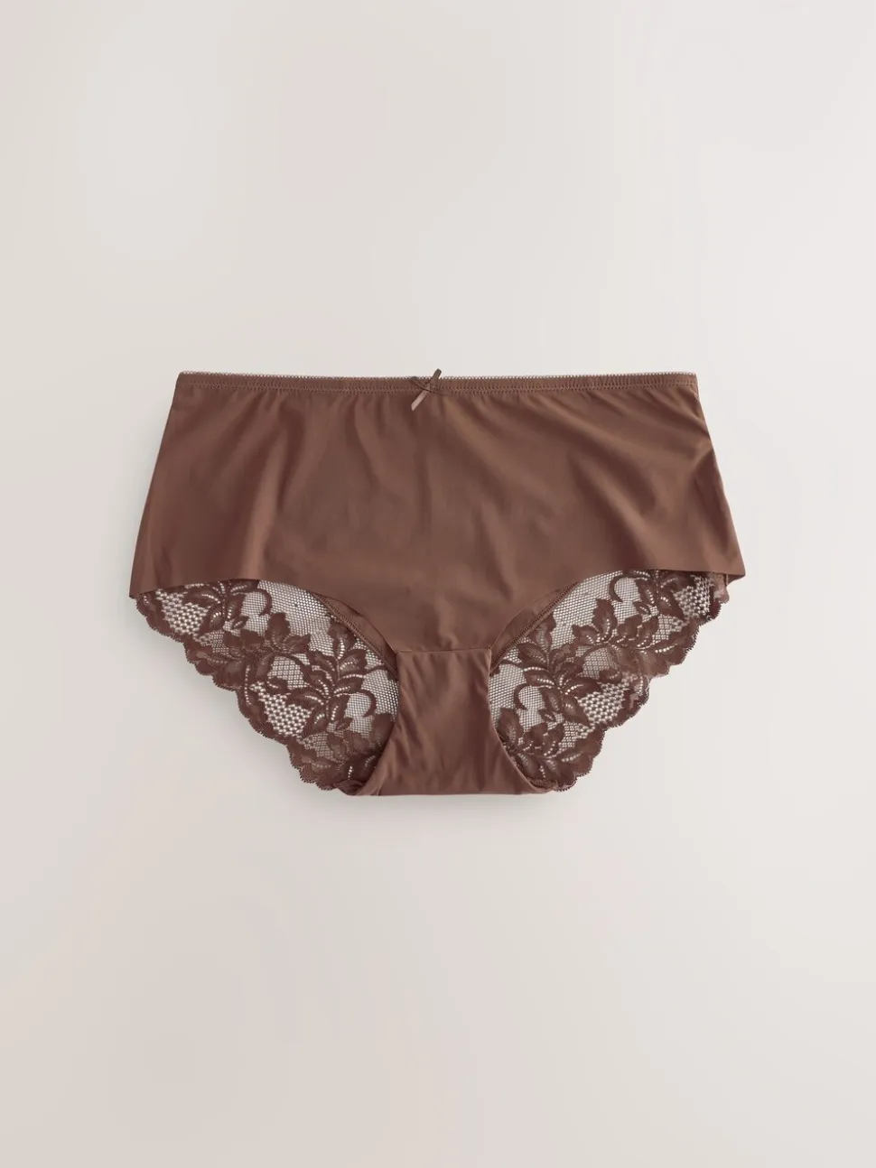 Noir / Caramel Nude / Chocolat Nude - No VPL Lace Back Briefs 3 Pack