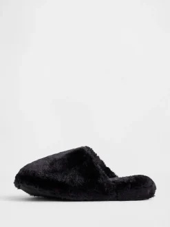 Noir - Chaussons Gap en fausse fourrure
