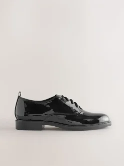 Noir - Chaussures à lacets Forever Comfort® vernies à bout en amande