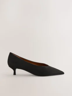 Noir - Chaussures à talons Kitten heel à bout pointu