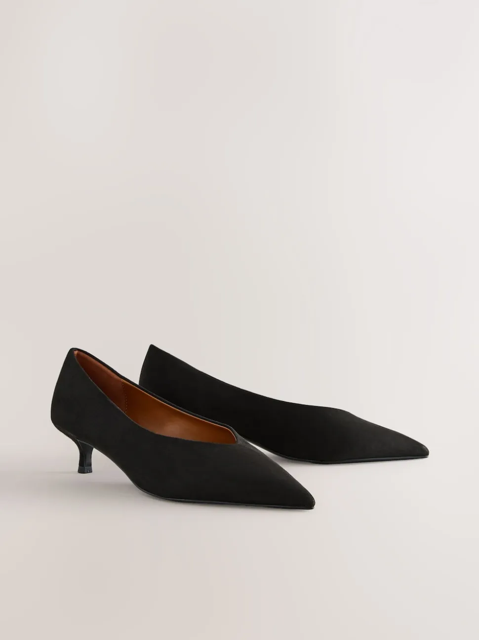 Noir - Chaussures à talons Kitten heel à bout pointu