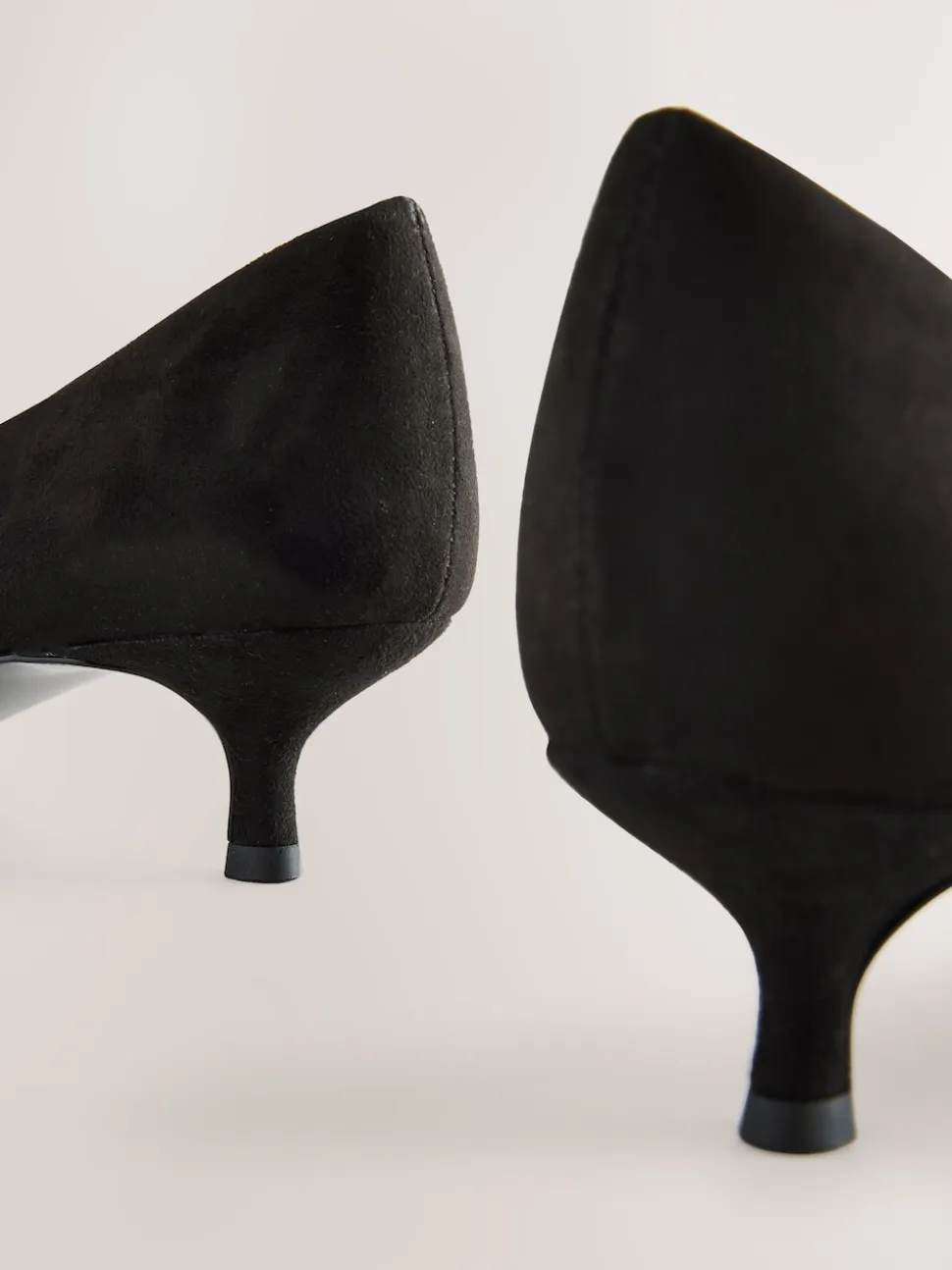 Noir - Chaussures à talons Kitten heel à bout pointu