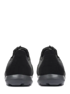 Noir - Chaussures Pavers en cuir décontractées coupe large pour femme