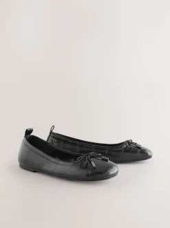 Noir - Chaussures plates Forever Comfort® à bout carré avec nœud