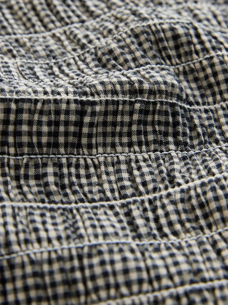 Noir - Chemise à manches courtes et carreaux vichy