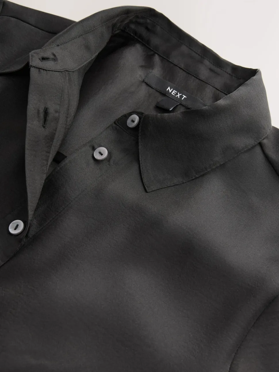 Noir - Chemise transparente à manches longues