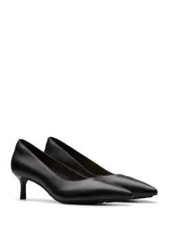 Noir - Clarks Leather Adela Court Shoes