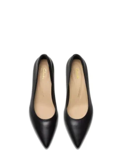 Noir - Clarks Leather Adela Court Shoes