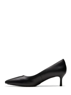 Noir - Clarks Leather Adela Court Shoes
