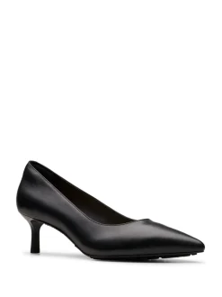 Noir - Clarks Leather Adela Court Shoes