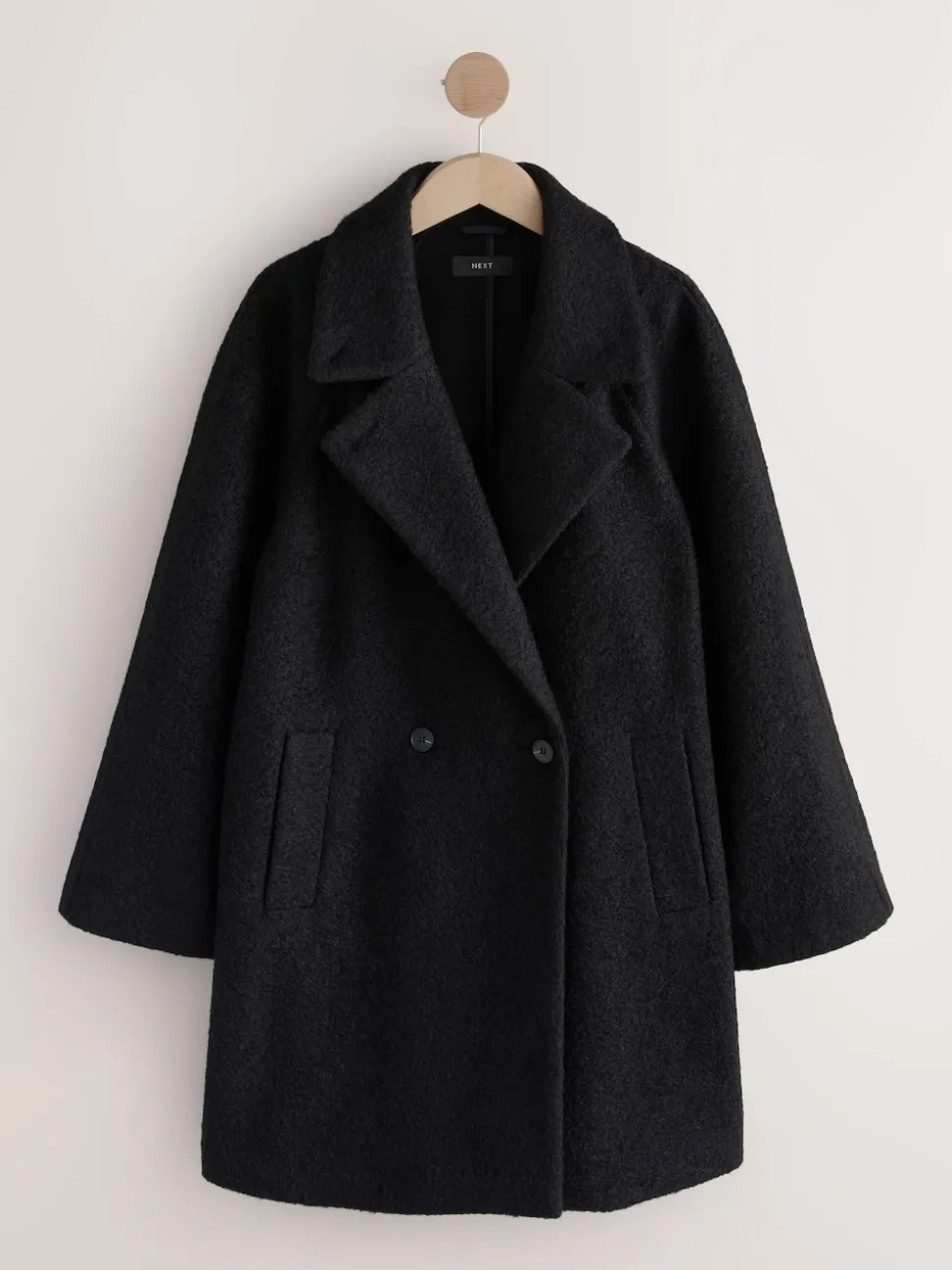Noir - Coatigan boutonné Revere
