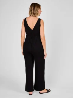 Noir - Combinaison JoJo Maman Bébé Maternité Wide Leg en jersey