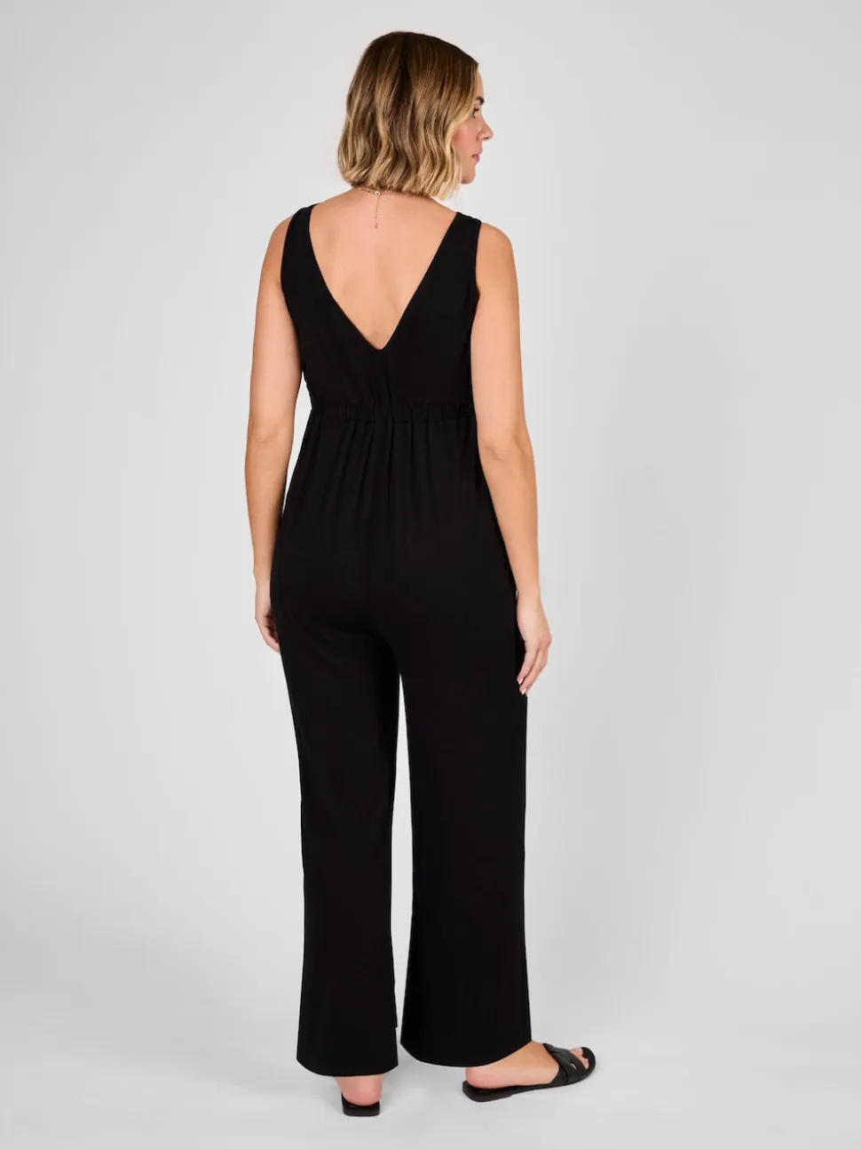 Noir - Combinaison JoJo Maman Bébé Maternité Wide Leg en jersey
