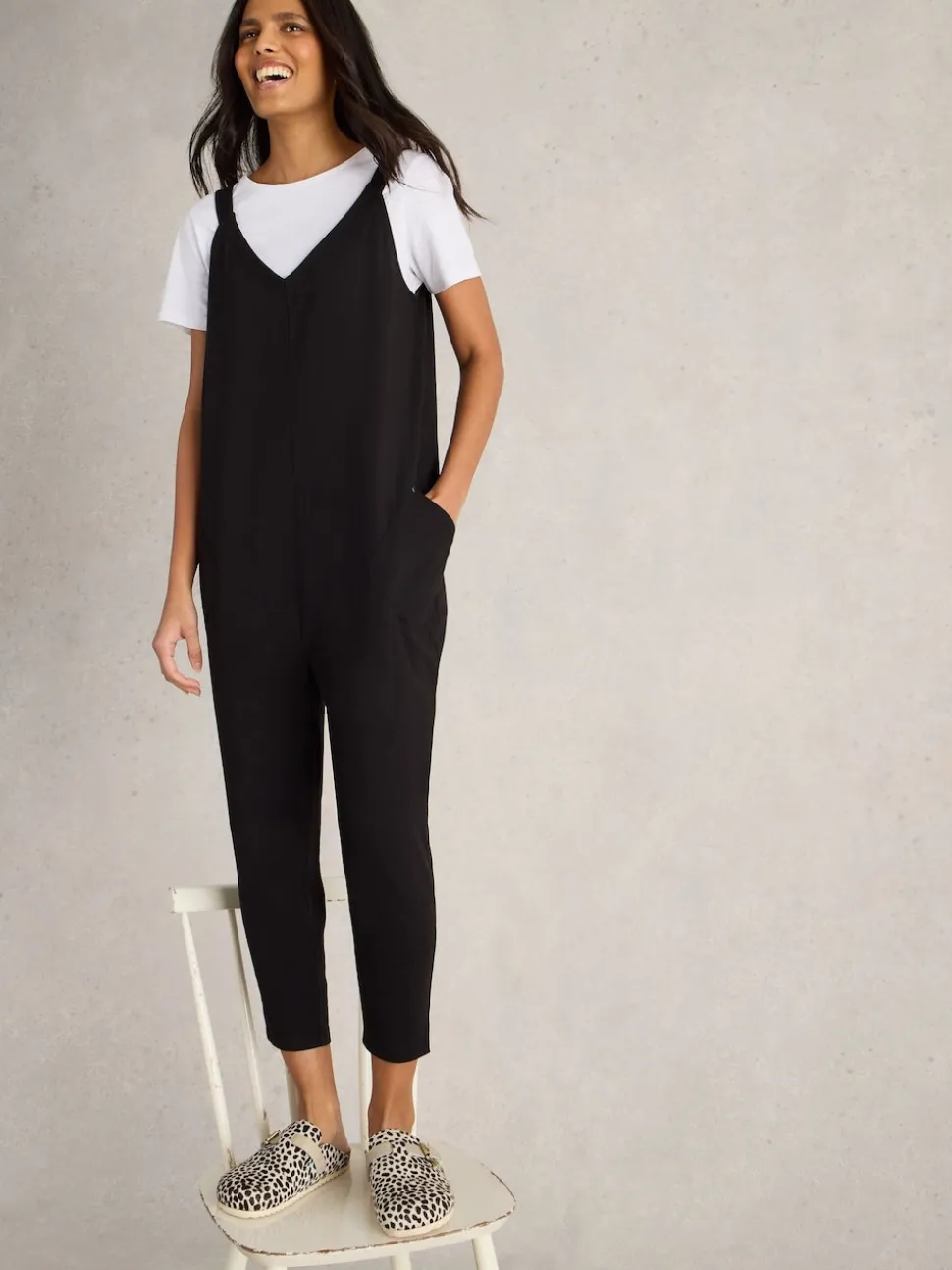Noir - Combinaison White Stuff Selina en jersey