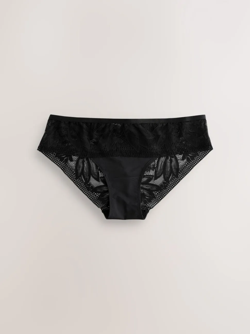 Noir - Culotte Dentelle Et Microfibre