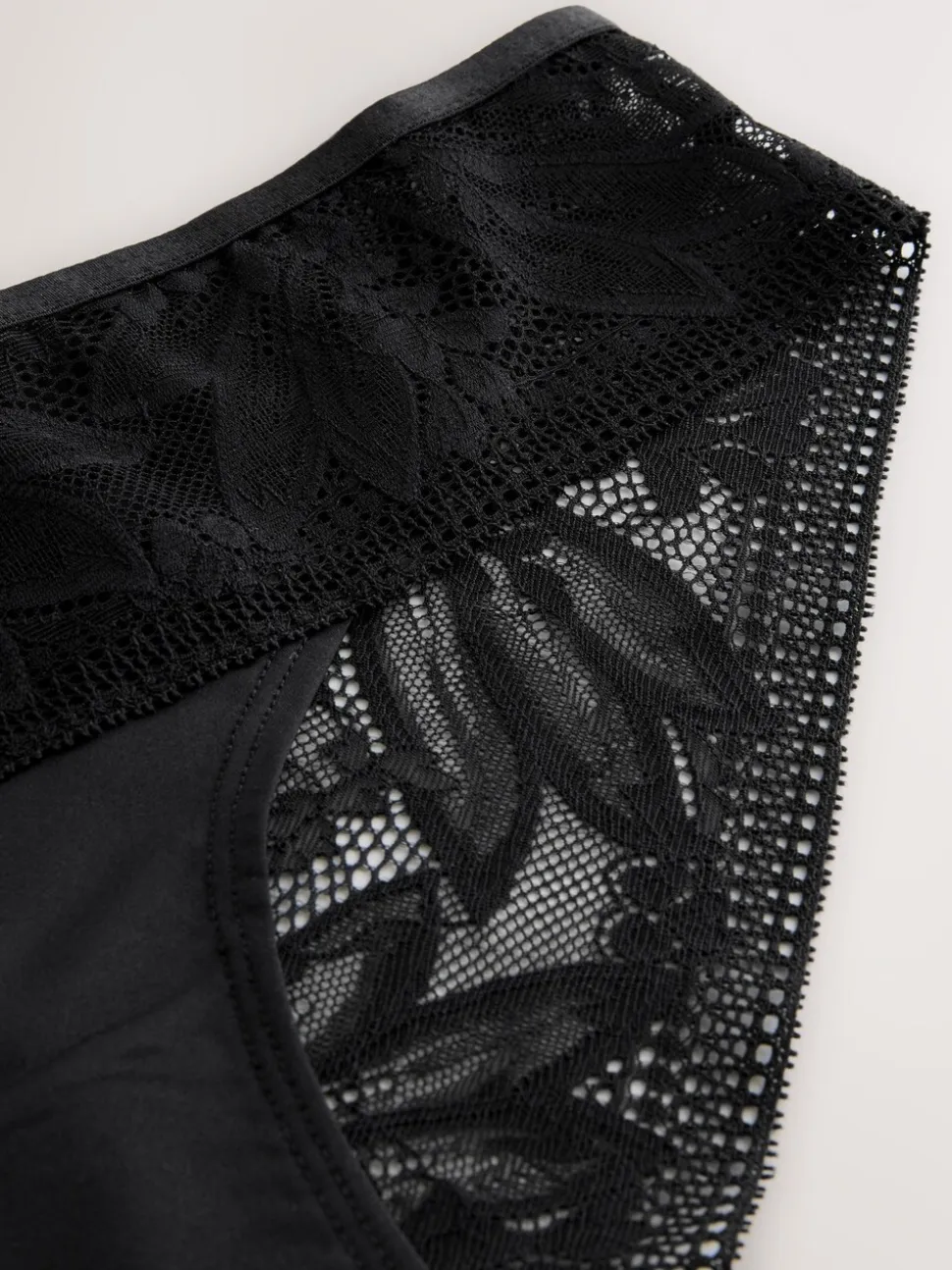 Noir - Culotte Dentelle Et Microfibre