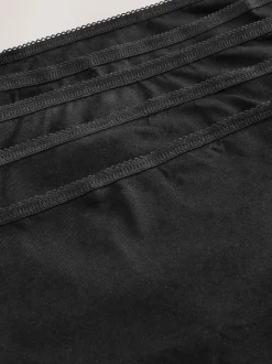 Noir - Culotte en coton riche 5 Pack
