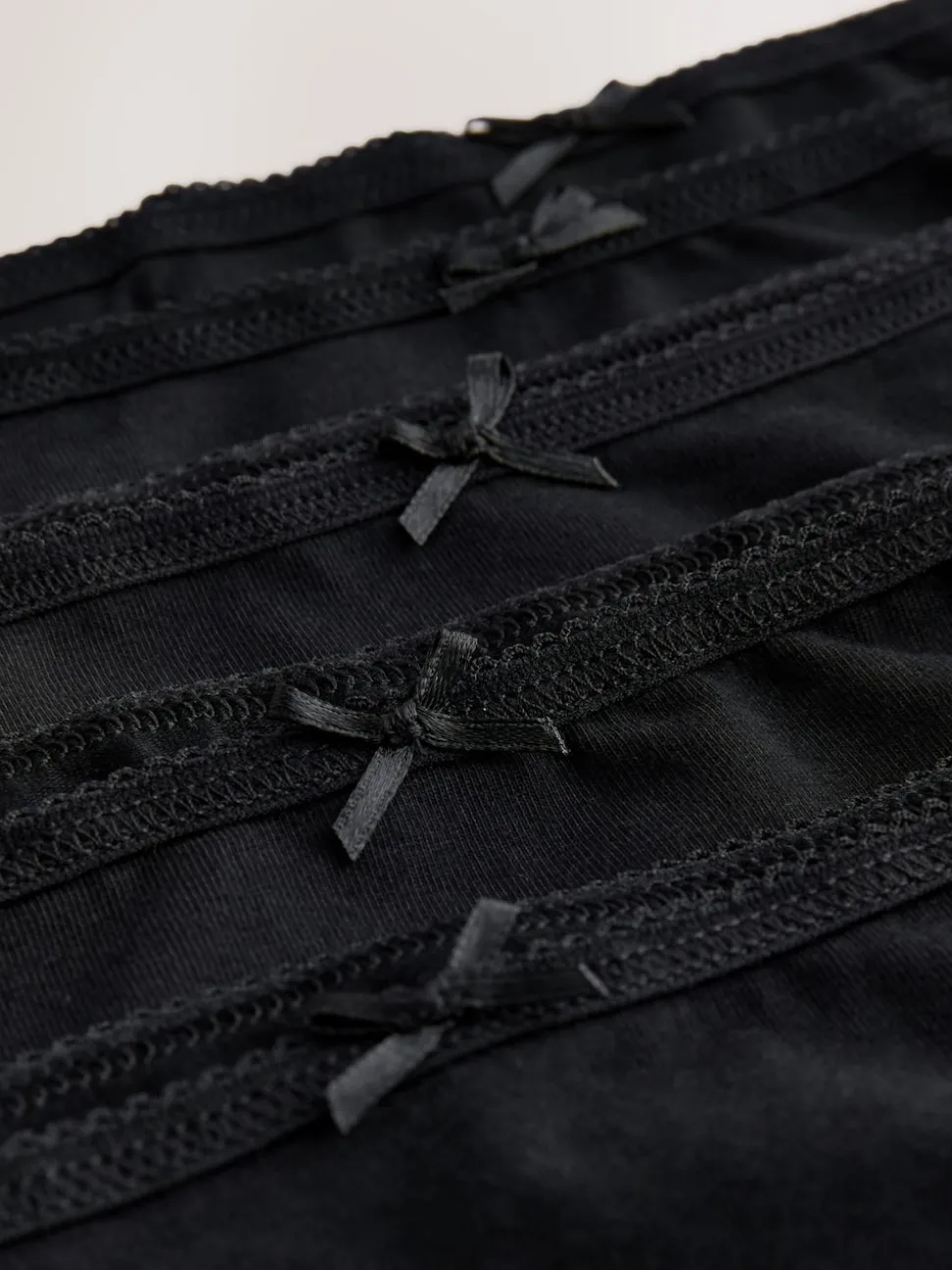 Noir - Culotte en coton riche 5 Pack