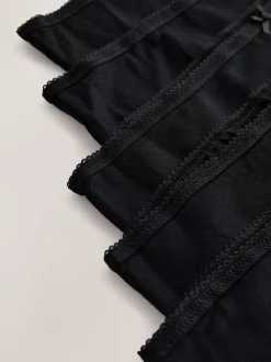 Noir - Culotte en coton riche 5 Pack