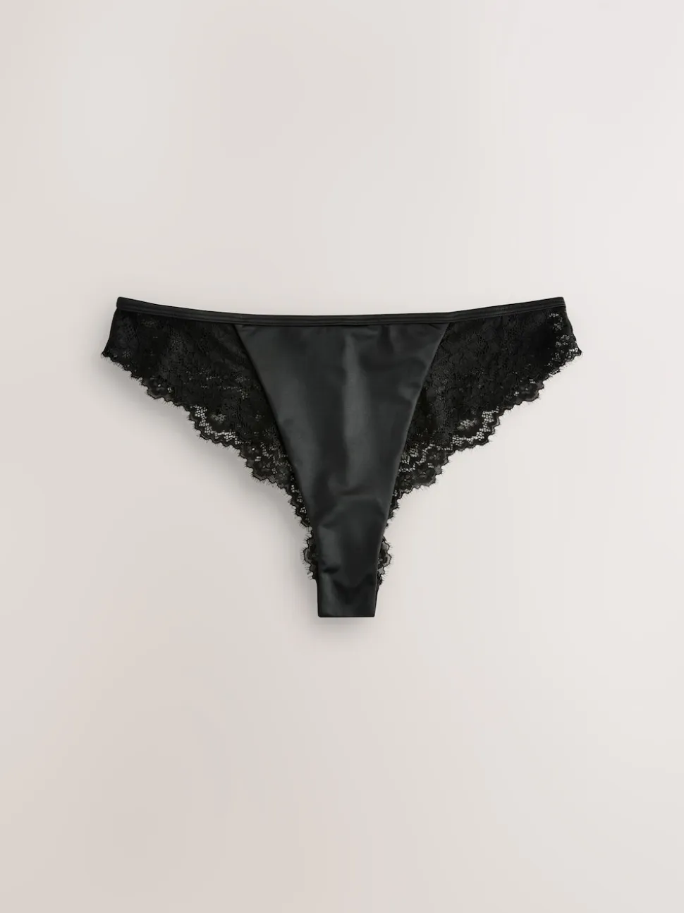 Noir - Culotte en dentelle à dos nœud