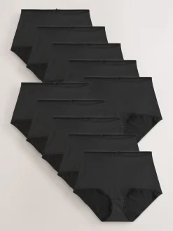 Noir - Culotte en microfibre 10 Pack