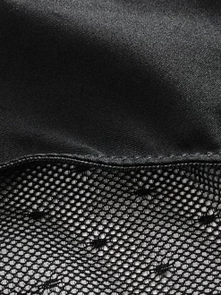 Noir - Culotte en résille et dentelle