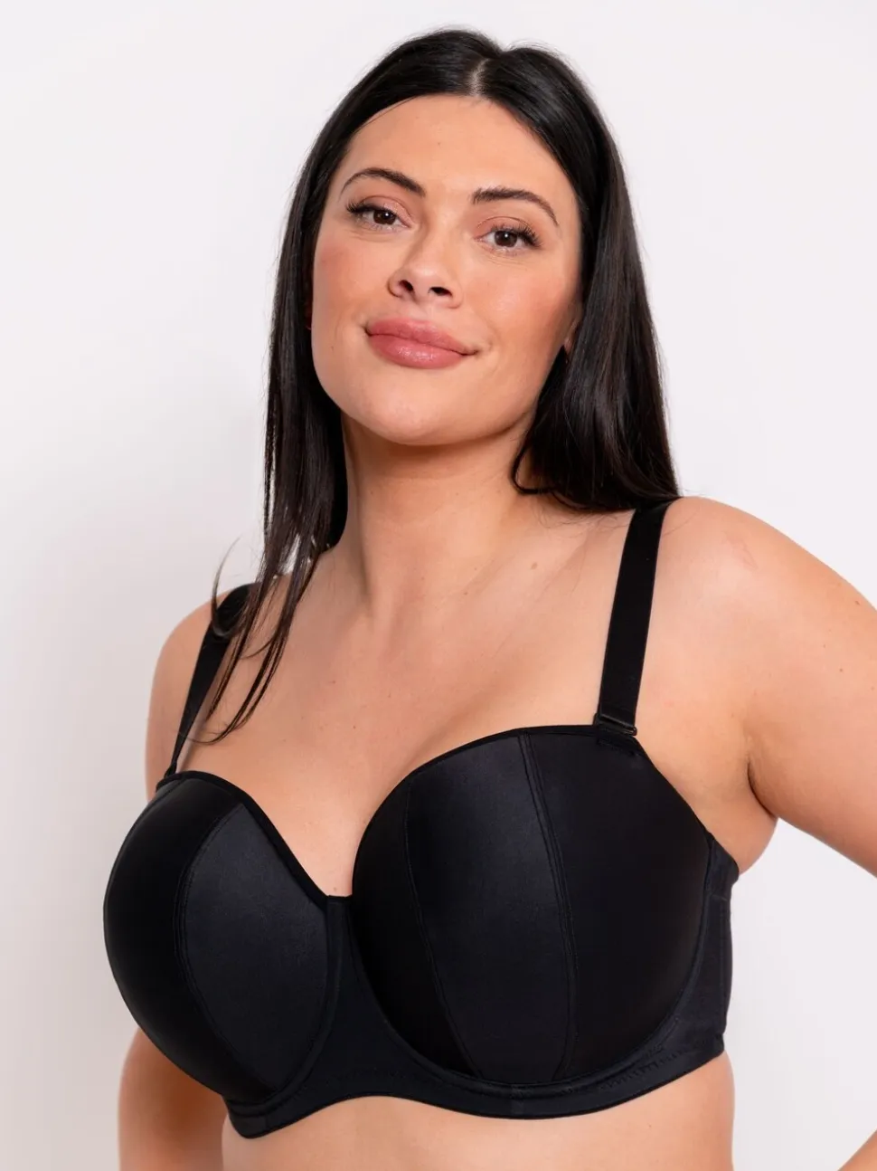 Noir - Curvy Kate Luxe soutien-gorge sans bretelles