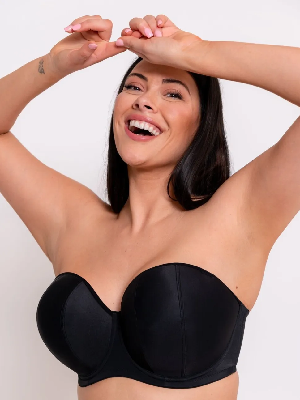 Noir - Curvy Kate Luxe soutien-gorge sans bretelles