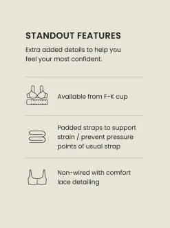 Noir - DK Ultimate Comfort Cup Soutien-gorge à bretelles rembourrées sans armatures avec soutien latéral