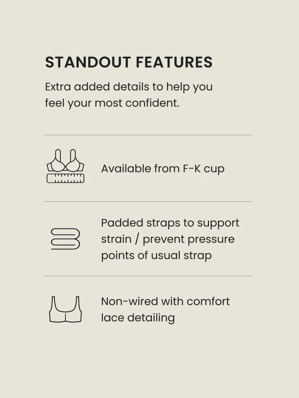 Noir - DK Ultimate Comfort Cup Soutien-gorge à bretelles rembourrées sans armatures avec soutien latéral