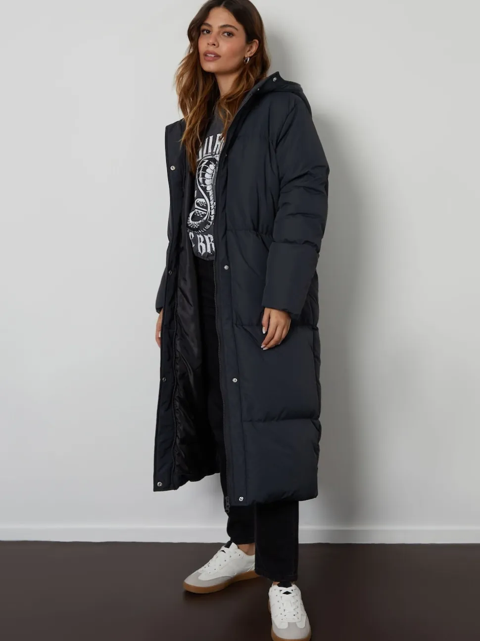 Noir - Doudoune Threadbare Maxi