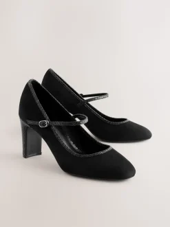 Noir - Escarpins Mary Jane à bout rond