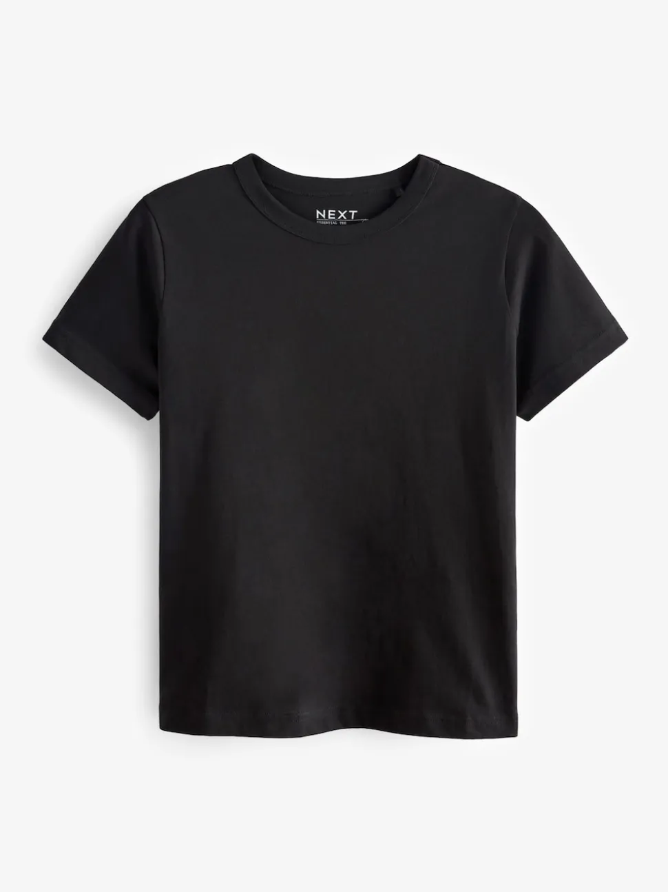 Noir - Essential Pure Cotton Courts Col rond T-shirt