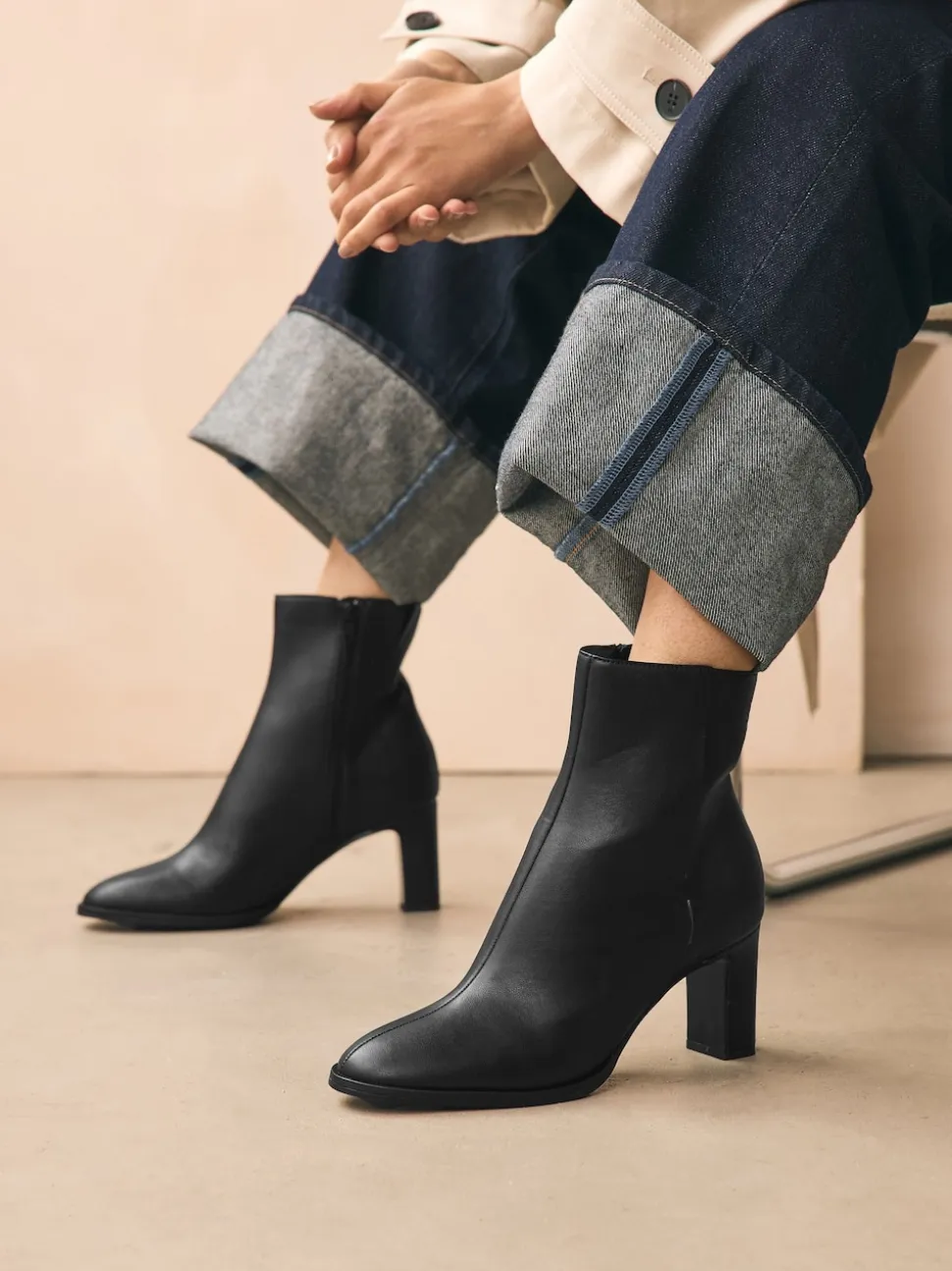 Noir - Forever Comfort® Block Heeled Ankle Bottes