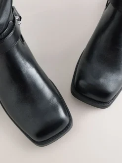Noir - Forever Comfort® Bottes motardes à genoux