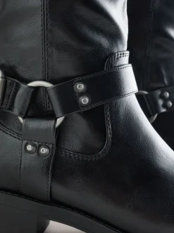 Noir - Forever Comfort® Bottes motardes à genoux
