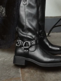 Noir - Forever Comfort® Bottes motardes à genoux