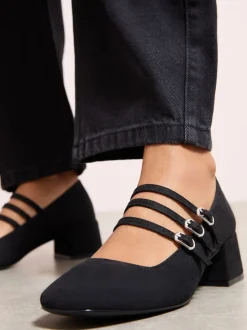 Noir - Friends Like These Escarpin Smart Mary Jane à talon bloc bas