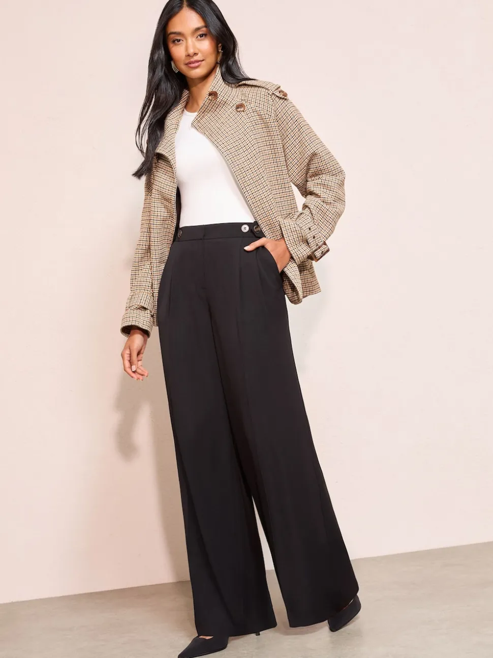 Noir - Friends Like These Pantalons Amples Haut de Gamme à Taille Réglable