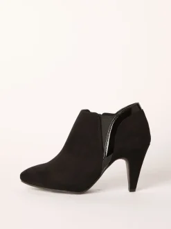 Noir - Friends Like These bottines en matériaux à talons mi-hauts