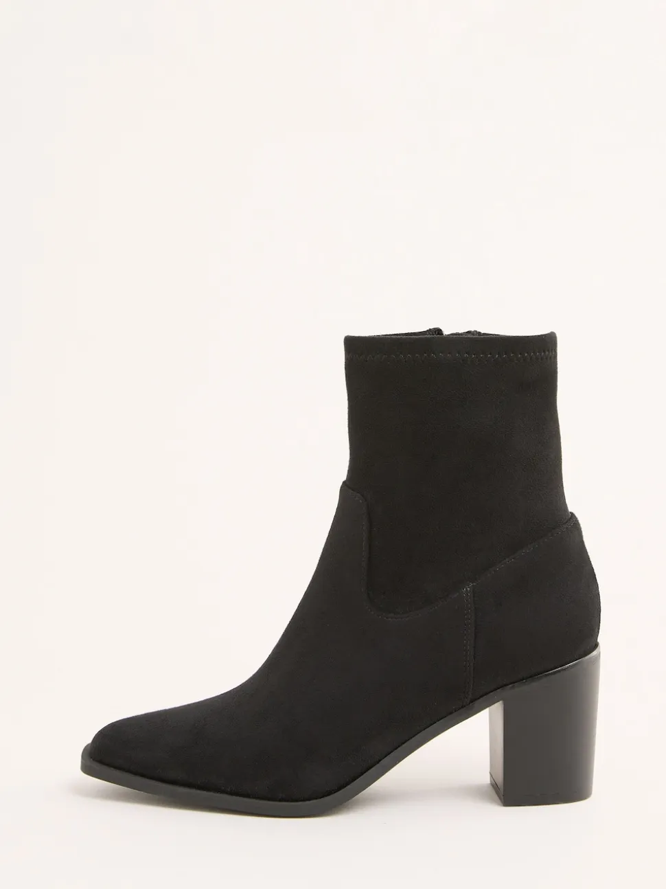 Noir - Friends Like These Bottes chaussettes à talon moyen en Faux suède style western