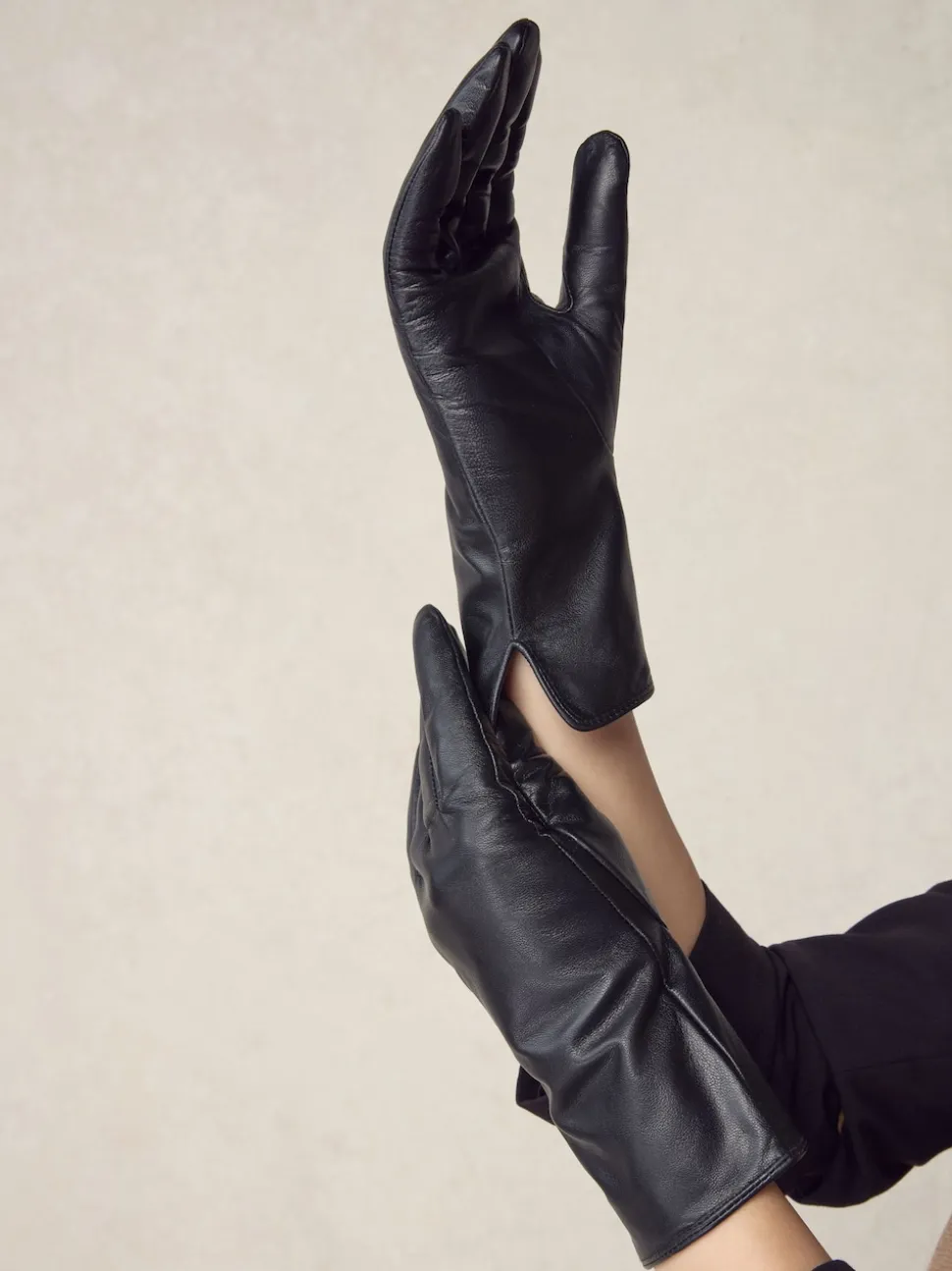 Noir - Gants en cuir
