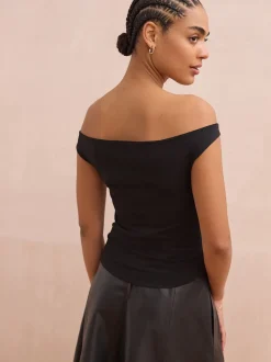 Noir - Gilet à col ouvert