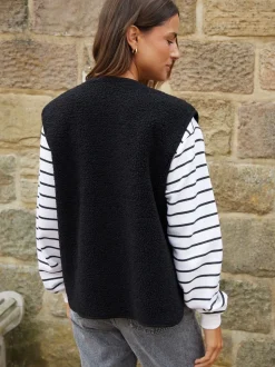 Noir - Gilet Borg réversible Threadbare