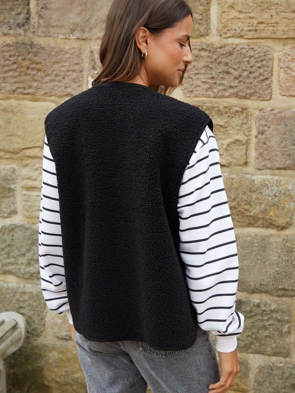 Noir - Gilet Borg réversible Threadbare